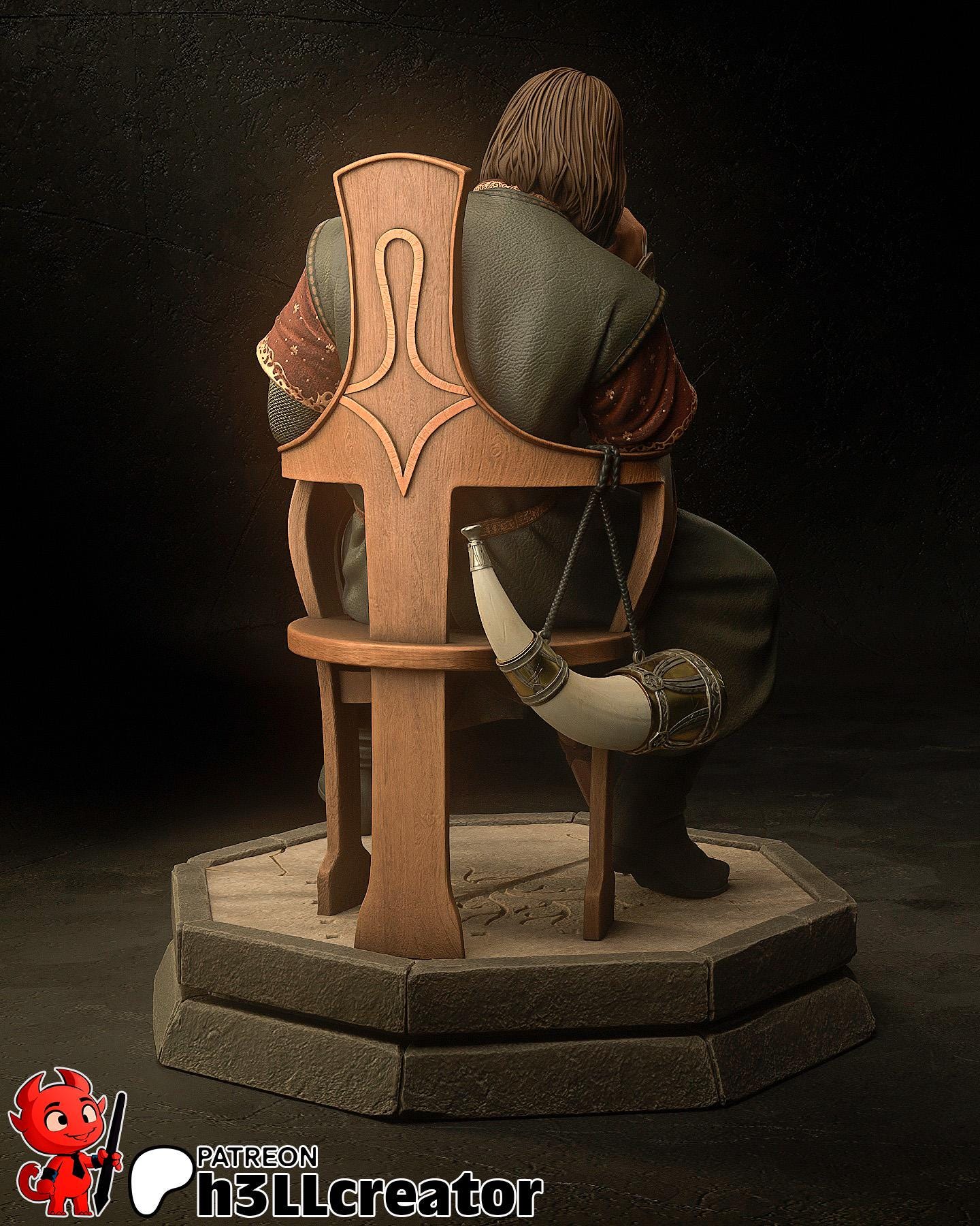 Boromir Figure (Unpainted) | Lord Of The Rings | Resin 3d printed Model | DIY kit