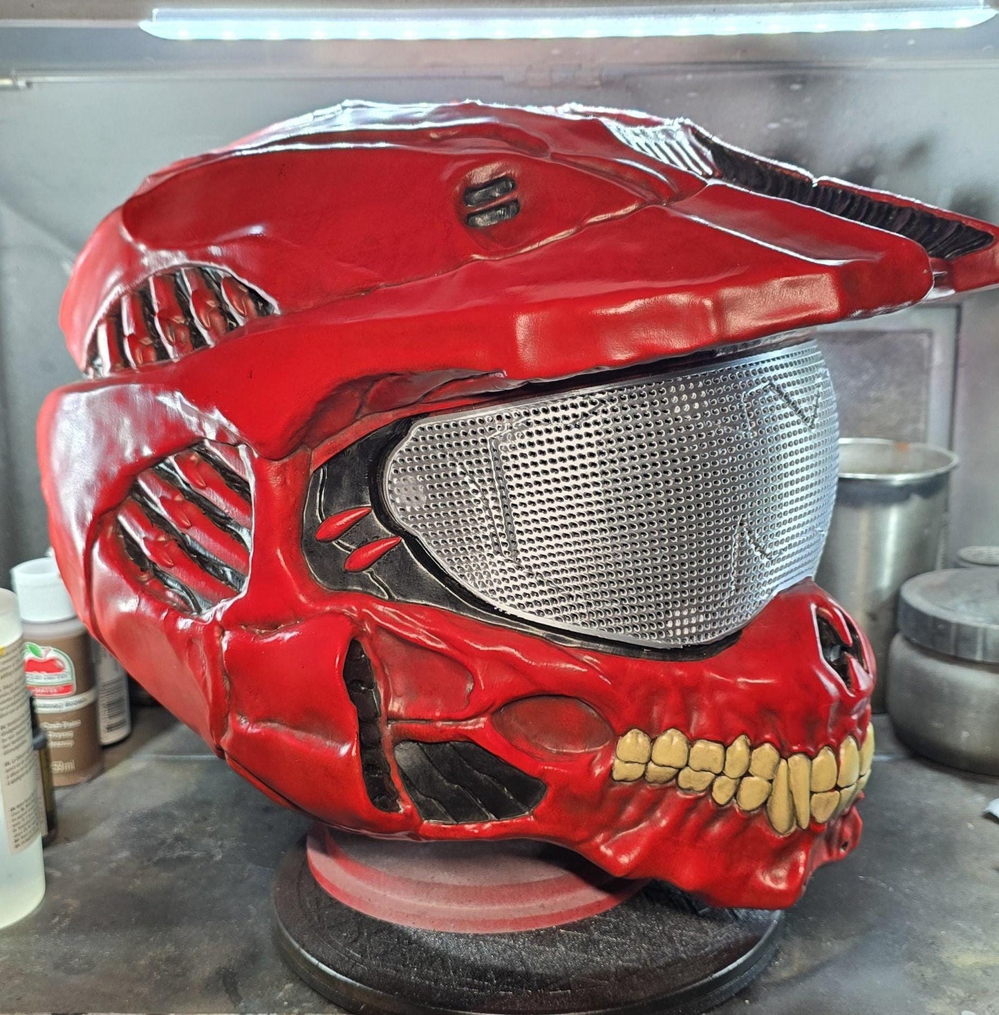 RED Halo Spartan Skull Helmet