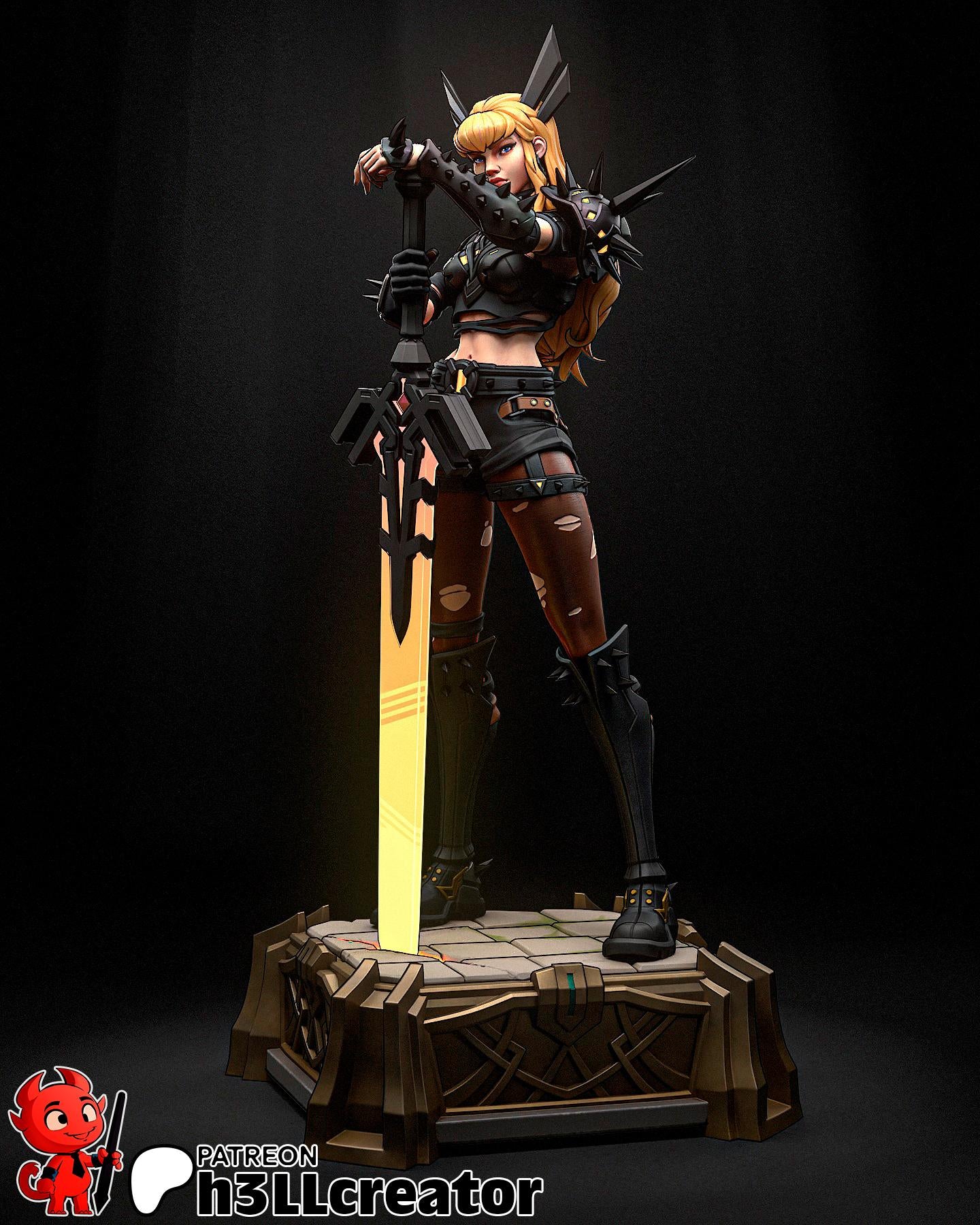 Magik statue (Unpainted) | Marvel Rivals | Resin 3D Printed Model