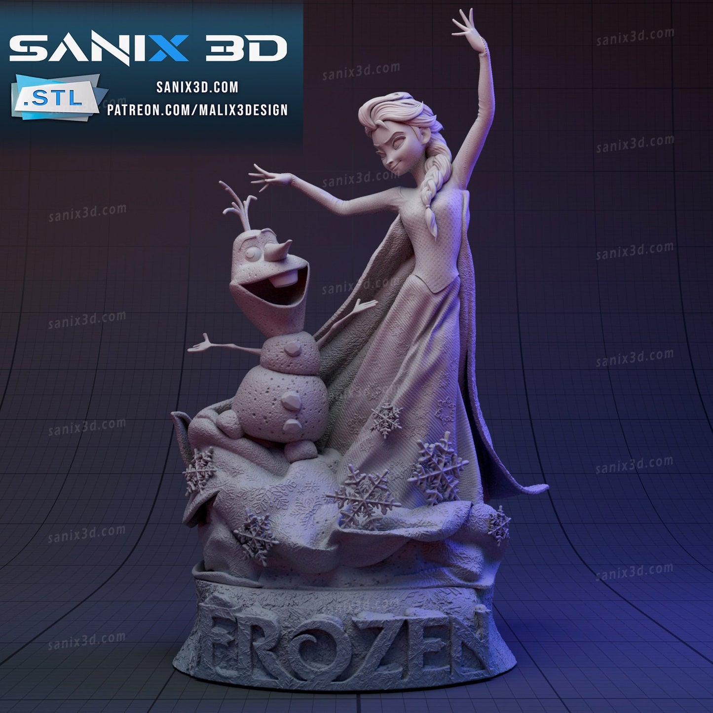 Elsa and Olaf ( FROZEN ) Figure (Unpainted) | Movie | Resin 3d printed Model | DIY kit