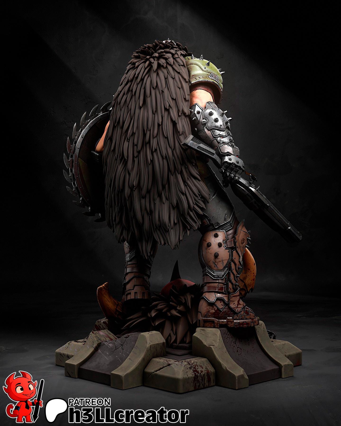 DOOM SLAYER Statue (Unpainted) | Doom The Dark Ages | Resin 3d printed statue