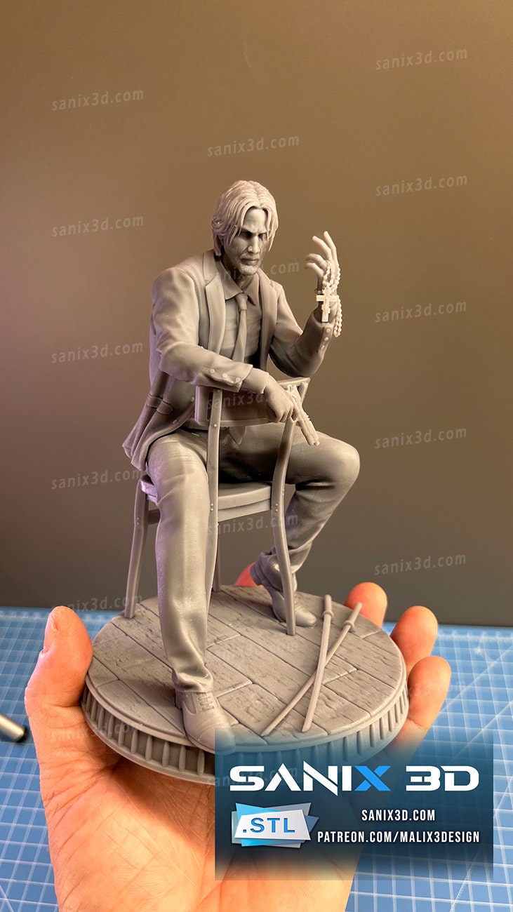 John Wick Figure (Unpainted) | Baba Yaga | Resin 3d printed Model | DIY kit