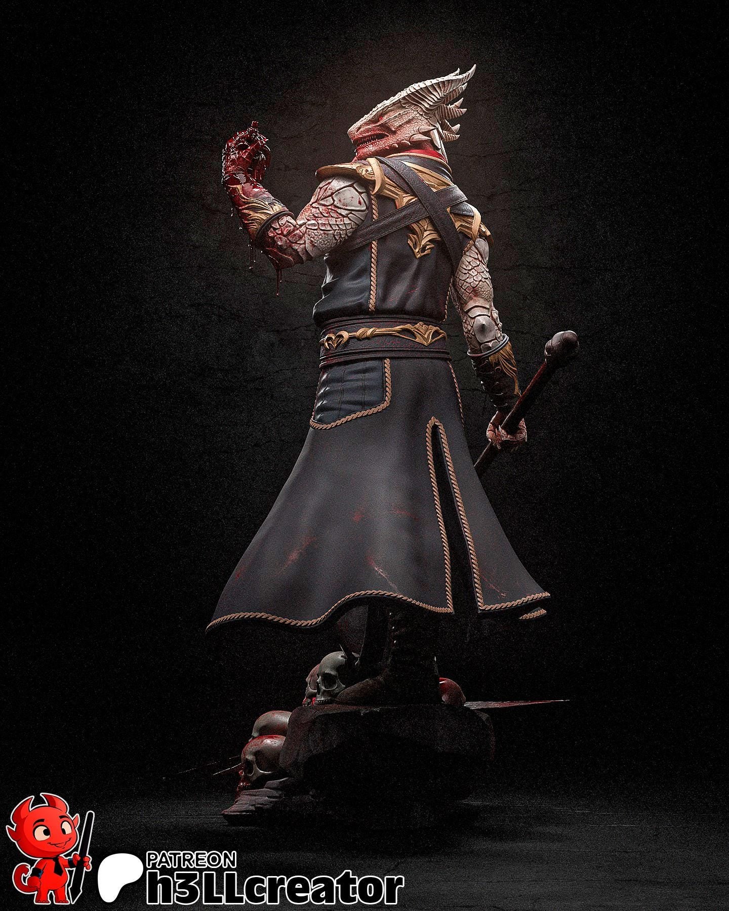 Dark Urge (Unpainted) | Baldur’s Gate 3 | 1:12 Scale | Resin 3d printed Model | DIY kit