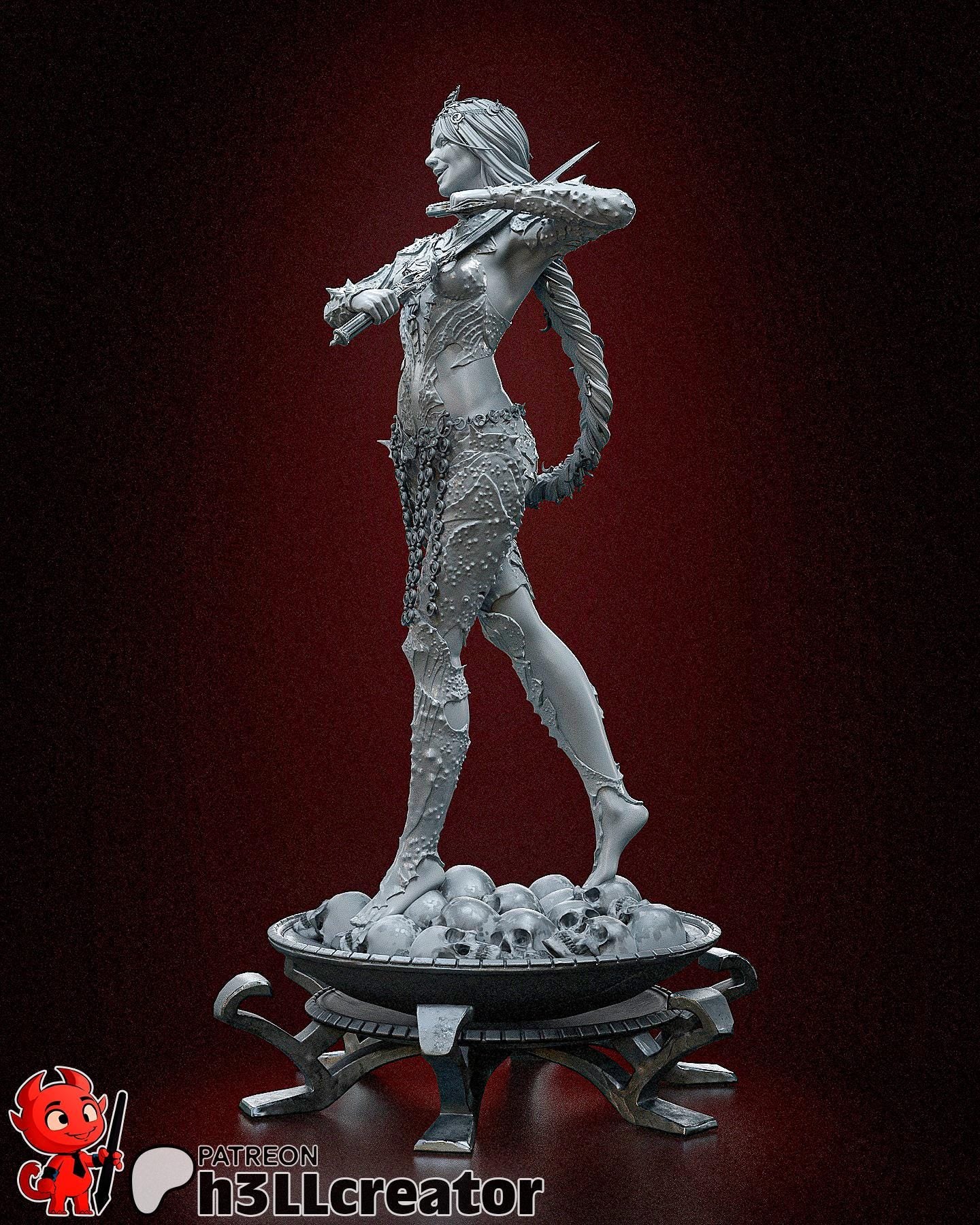 Orin (Unpainted)| Baldur’s Gate 3 | 1:12 Scale | Resin 3d printed Model | DIY kit