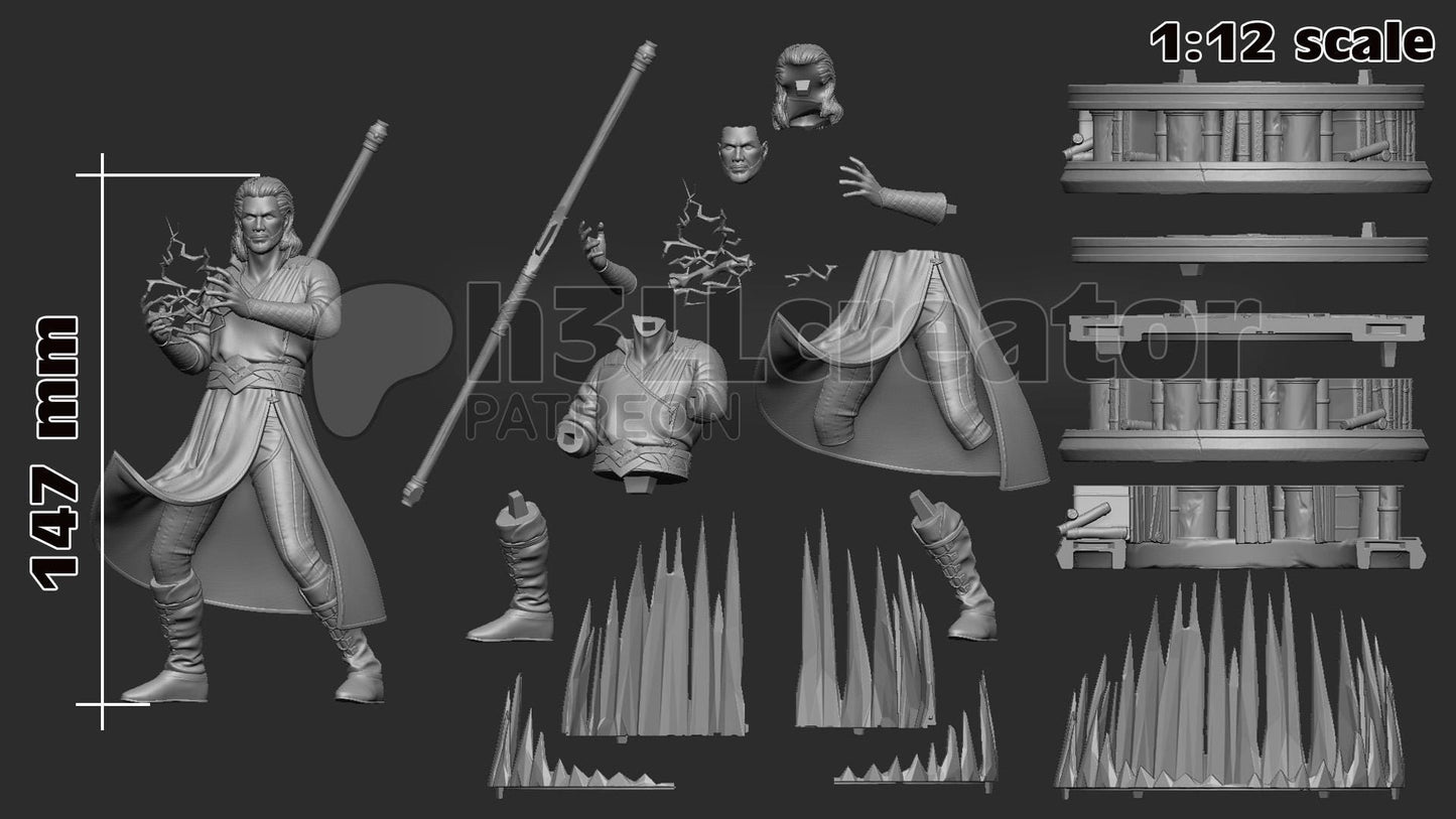 Gale | Baldur’s Gate 3 | 1:12 Scale | Resin 3d printed Model | Sculpture to paint