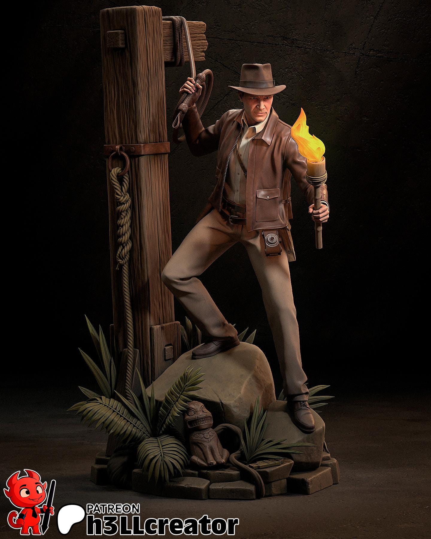 Indiana Jones (Unpainted) | Resin 3d printed Model | DIY kit