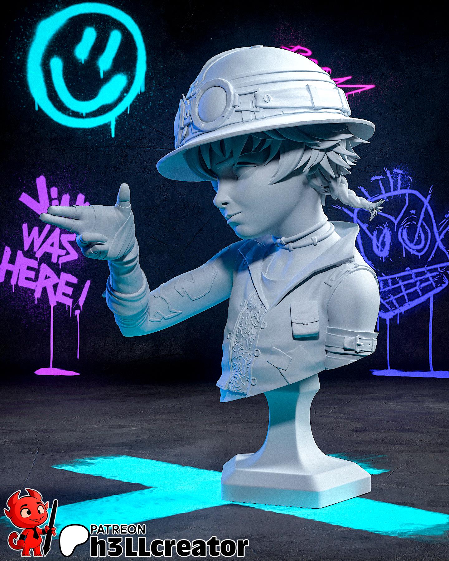 Isha (Unpainted) | Arcane | League of Legends | Resin 3d printed statue | DIY kit