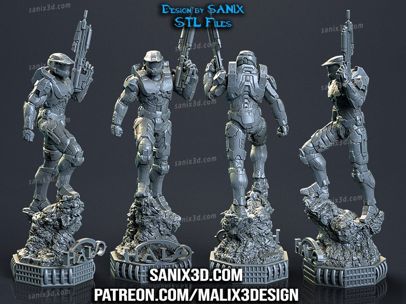 Master Chief Figure (Unpainted) | Halo | Resin 3d printed Model | DIY kit