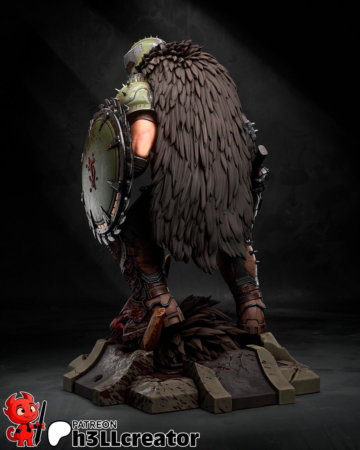 DOOM SLAYER Statue (Unpainted) | Doom The Dark Ages | Resin 3d printed statue