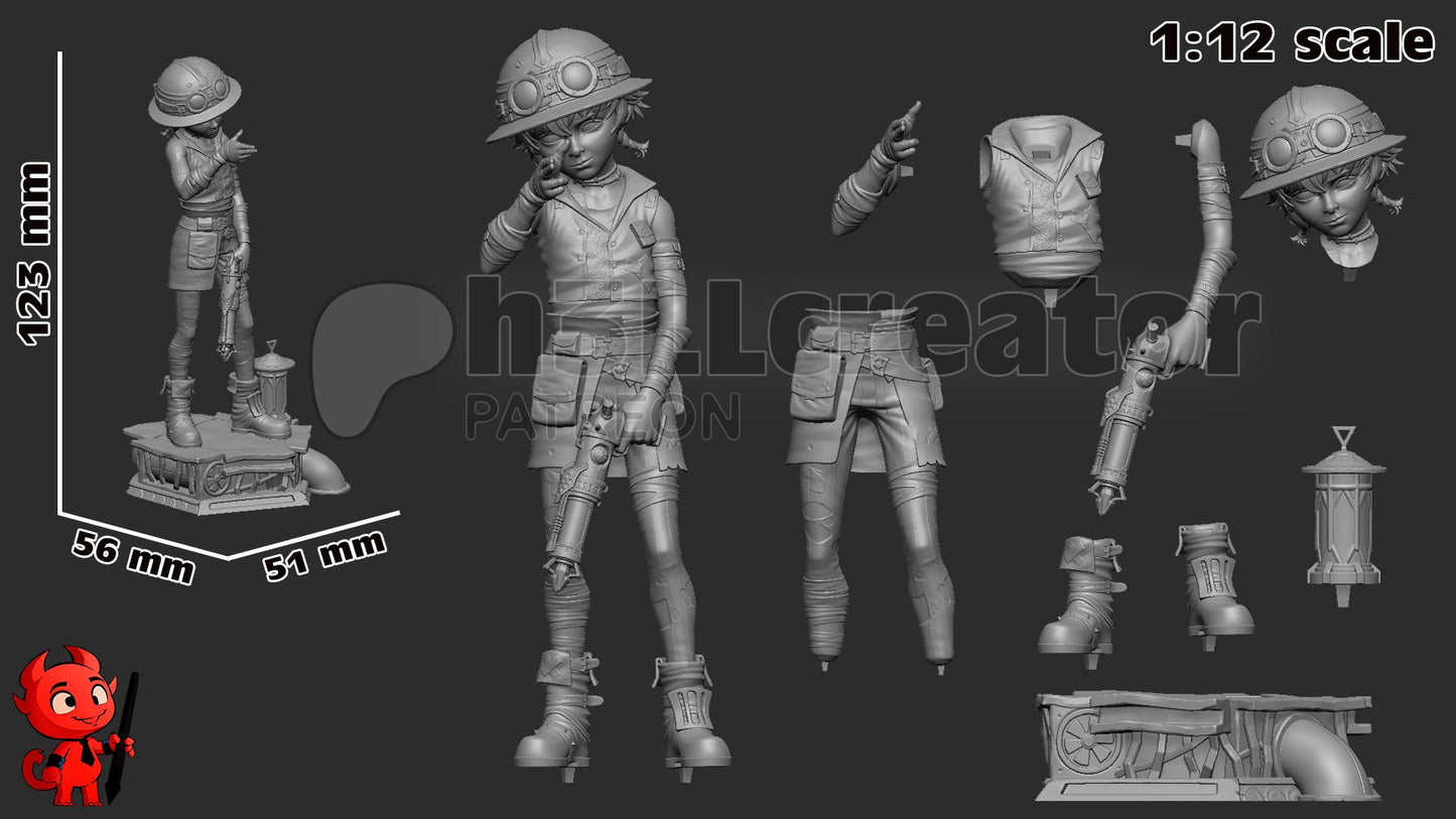 Isha (Unpainted) | Arcane | League of Legends | Resin 3d printed statue | DIY kit