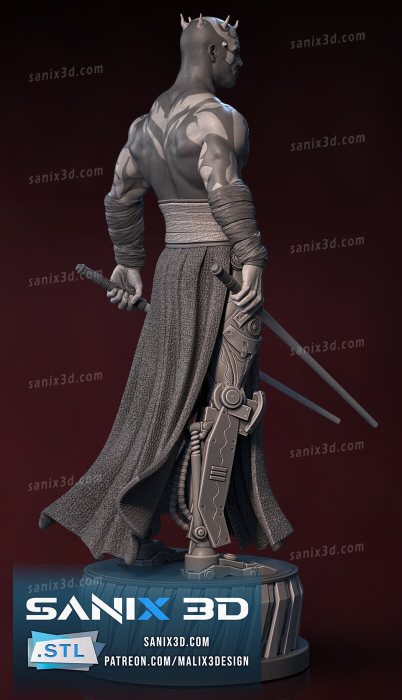 Darth Maul Figure (Unpainted) | Star Wars | Resin 3d printed Model | DIY kit