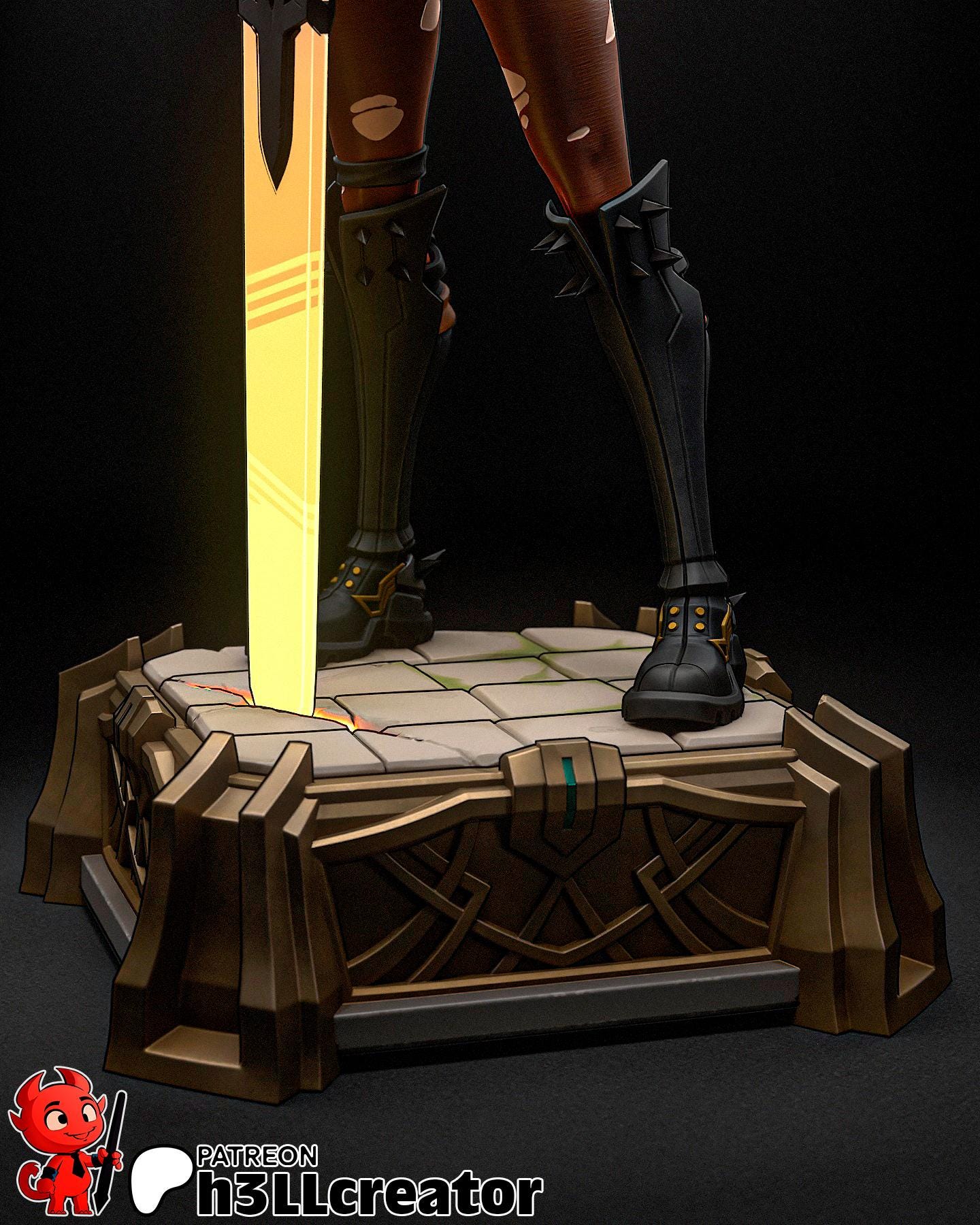 Magik statue (Unpainted) | Marvel Rivals | Resin 3D Printed Model