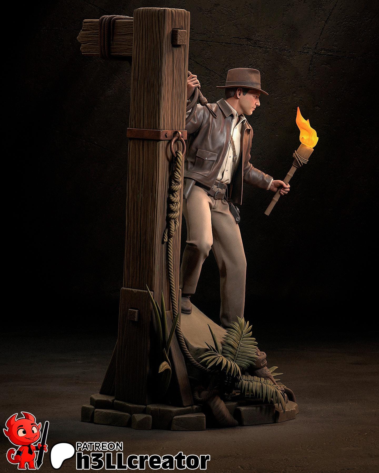 Indiana Jones (Unpainted) | Resin 3d printed Model | DIY kit