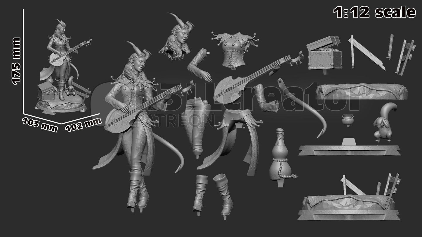 Alfira | Baldur’s Gate 3 (Unpainted) | 1:12 Scale | Resin 3d printed Model