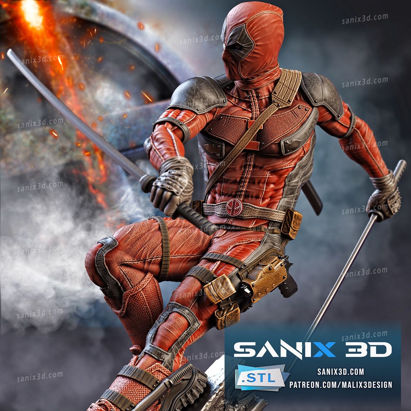 Deadpool and Wolverine | Resin 3d printed Model | unpainted DIY kit