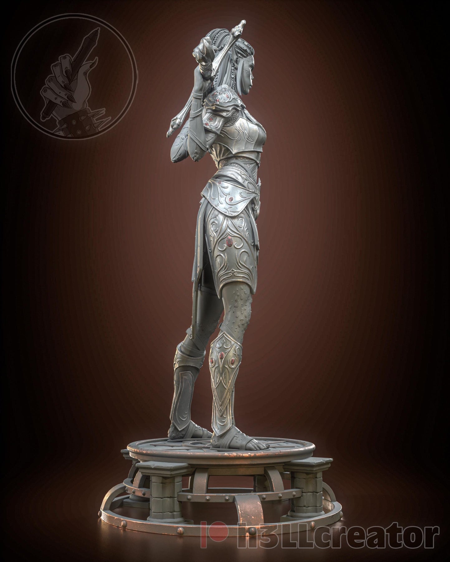 LaeZel (Unpainted)| Baldur’s Gate 3 | 1:12 Scale | Resin 3d printed Model | Sculpture to paint