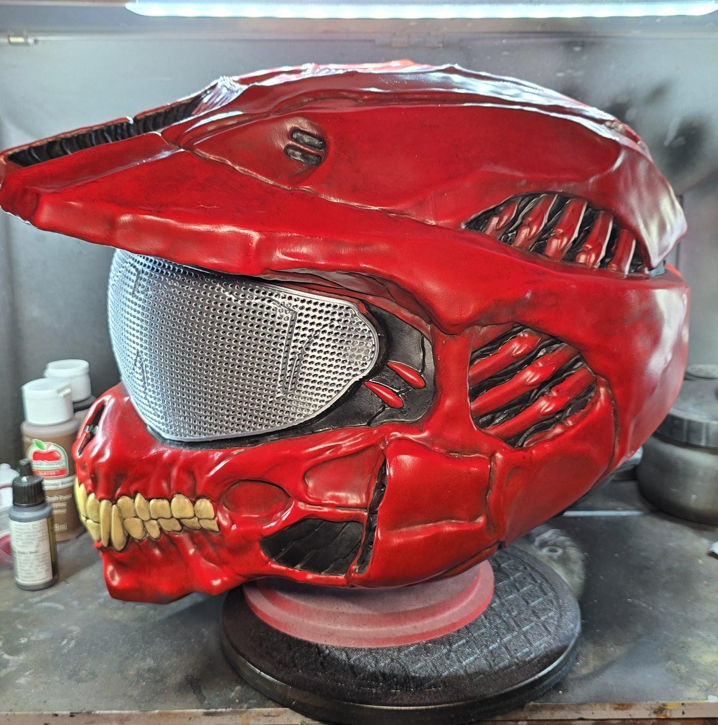 RED Halo Spartan Skull Helmet