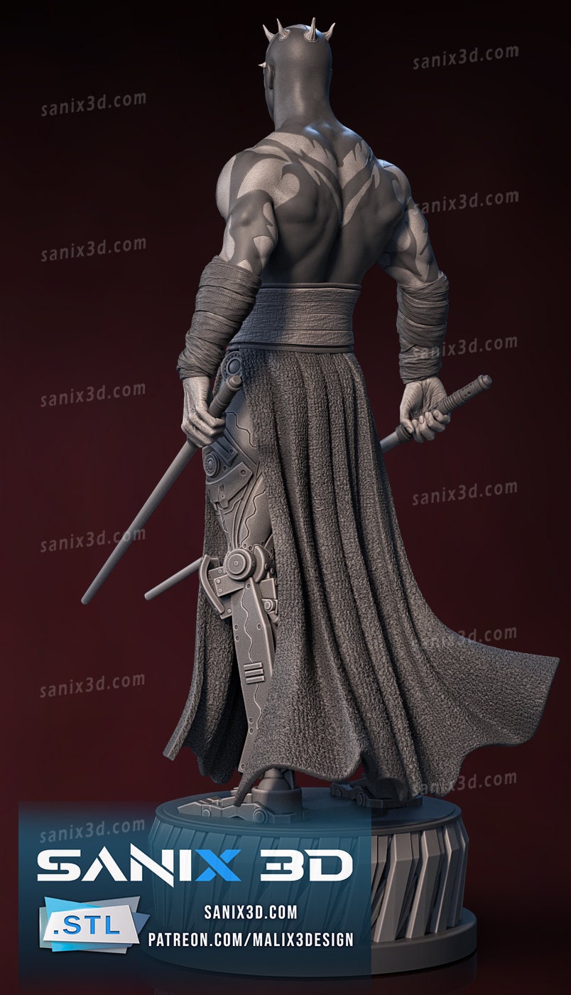 Darth Maul Figure (Unpainted) | Star Wars | Resin 3d printed Model | DIY kit