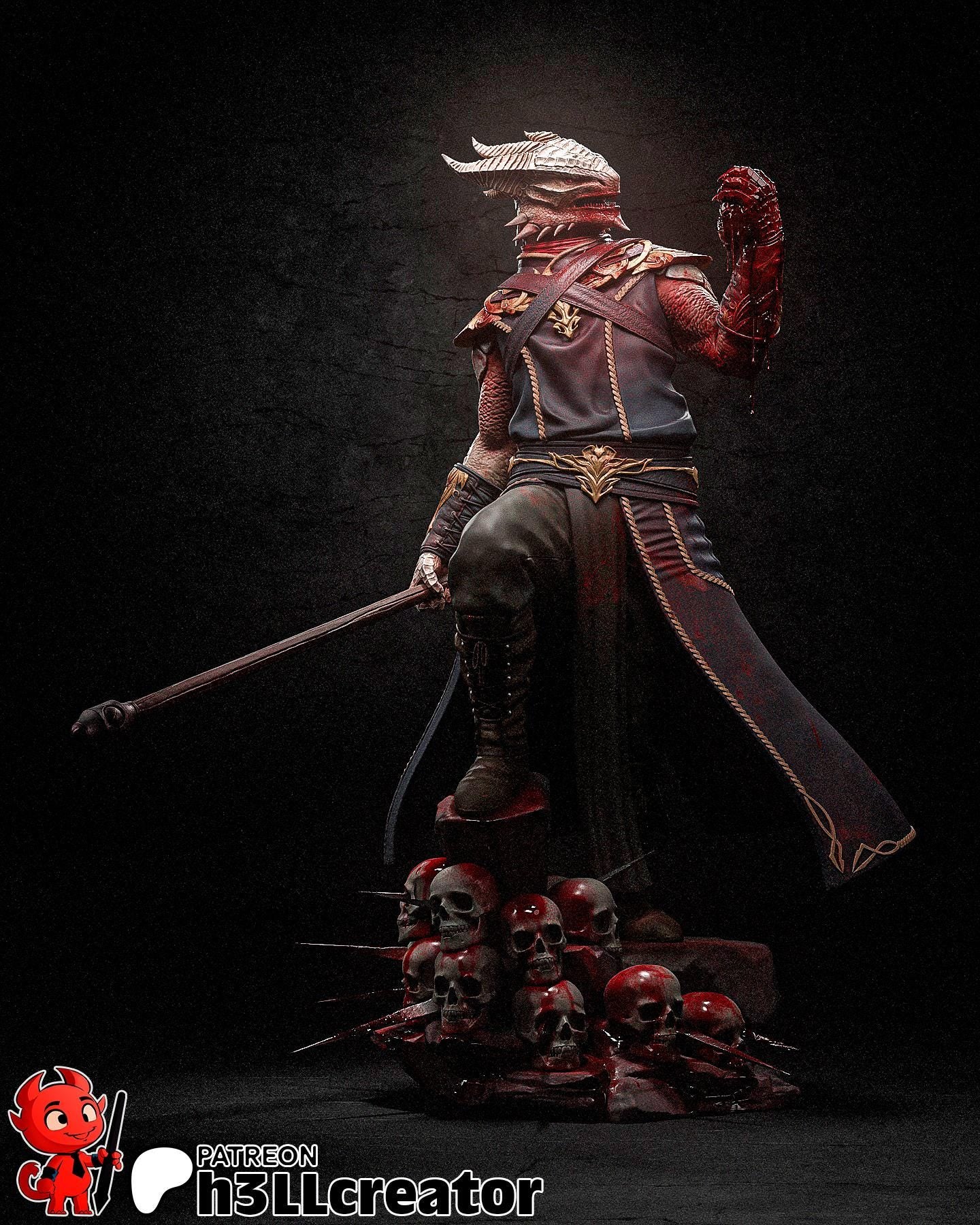 Dark Urge (Unpainted) | Baldur’s Gate 3 | 1:12 Scale | Resin 3d printed Model | DIY kit