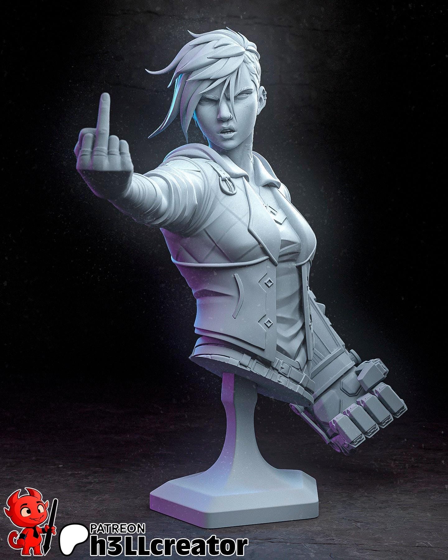 Vi Figure (unpainted) | Arcane | Resin 3D Printed Model | DIY Kit