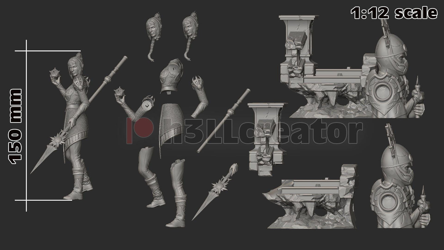 Shadowheart | Baldur’s Gate 3 | 1:12 Scale | Resin 3d printed Model | Unpainted Statue