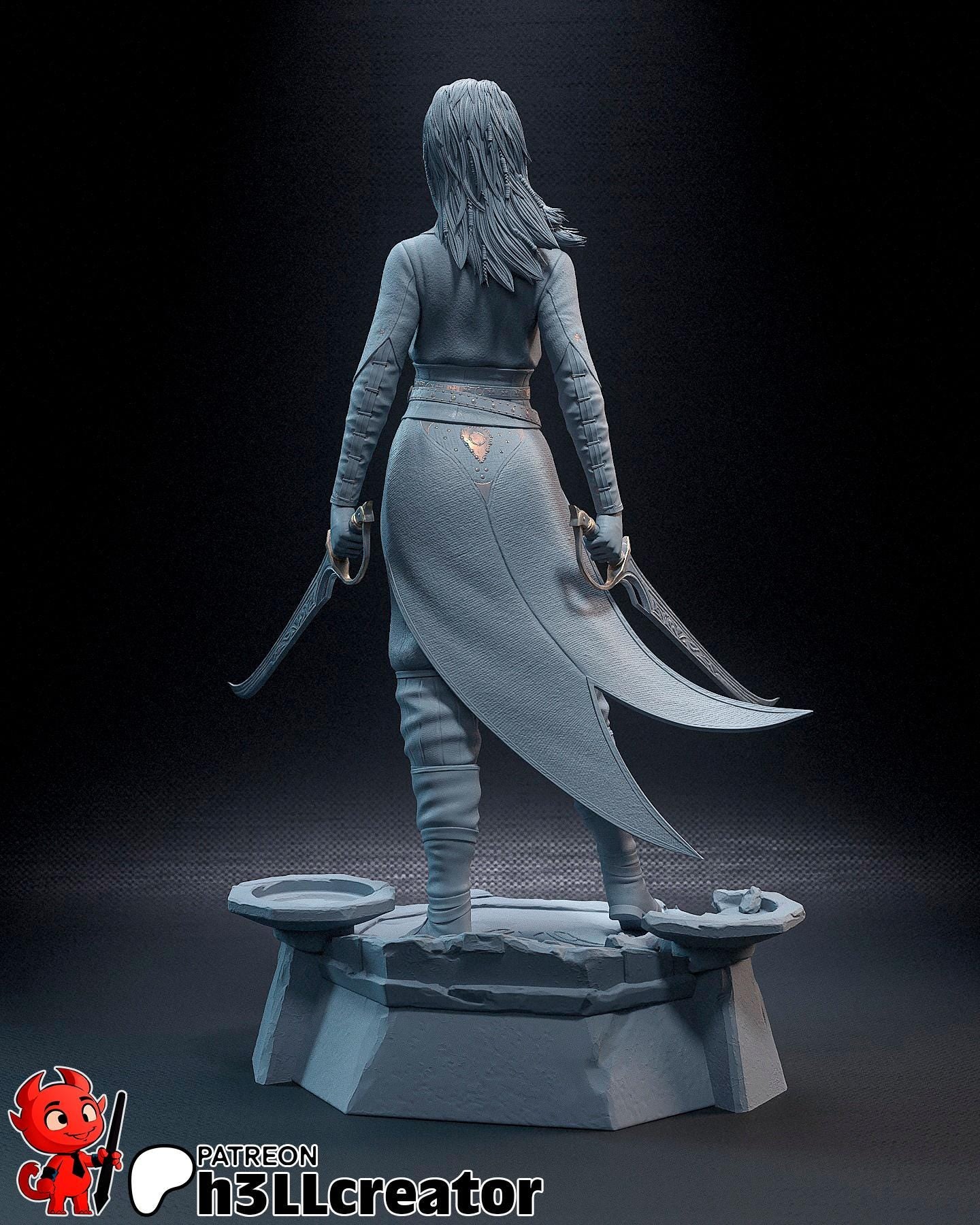 Jaheira | Baldur’s Gate 3 (Unpainted) | 1:12 Scale | Resin 3d printed Model