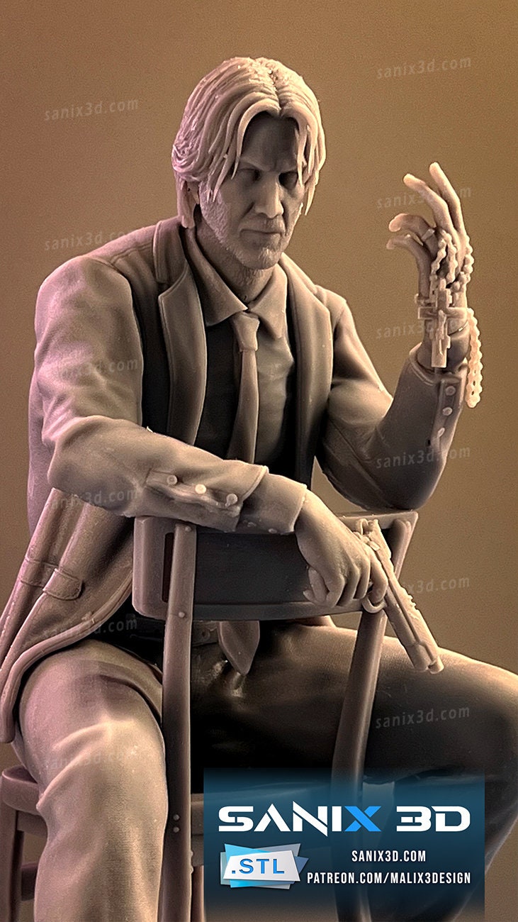 John Wick Figure (Unpainted) | Baba Yaga | Resin 3d printed Model | DIY kit