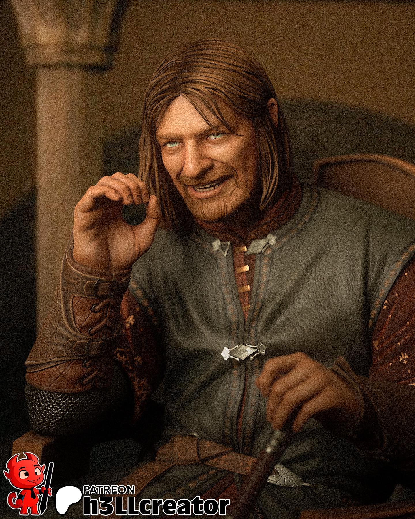 Boromir Figure (Unpainted) | Lord Of The Rings | Resin 3d printed Model | DIY kit