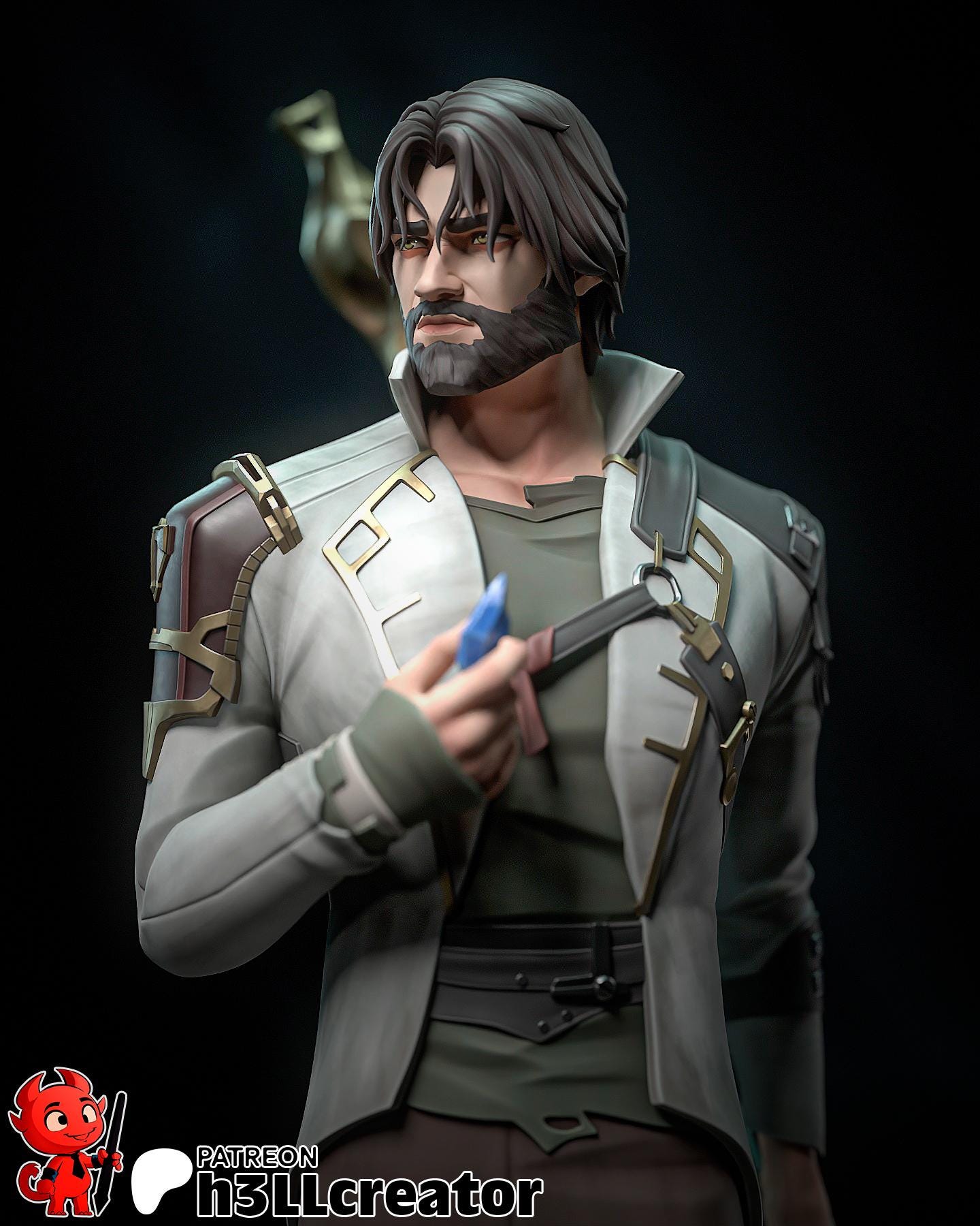 Jayce Figure (Unpainted)| Arcane | Resin 3D Printed Model | DIY Kit