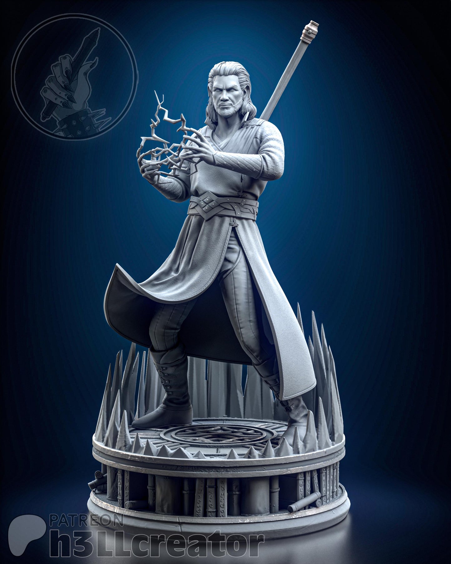 Gale | Baldur’s Gate 3 | 1:12 Scale | Resin 3d printed Model | Sculpture to paint