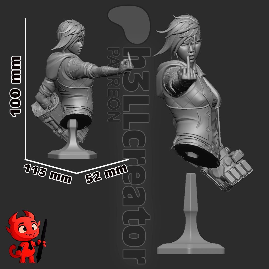 Vi Figure (unpainted) | Arcane | Resin 3D Printed Model | DIY Kit