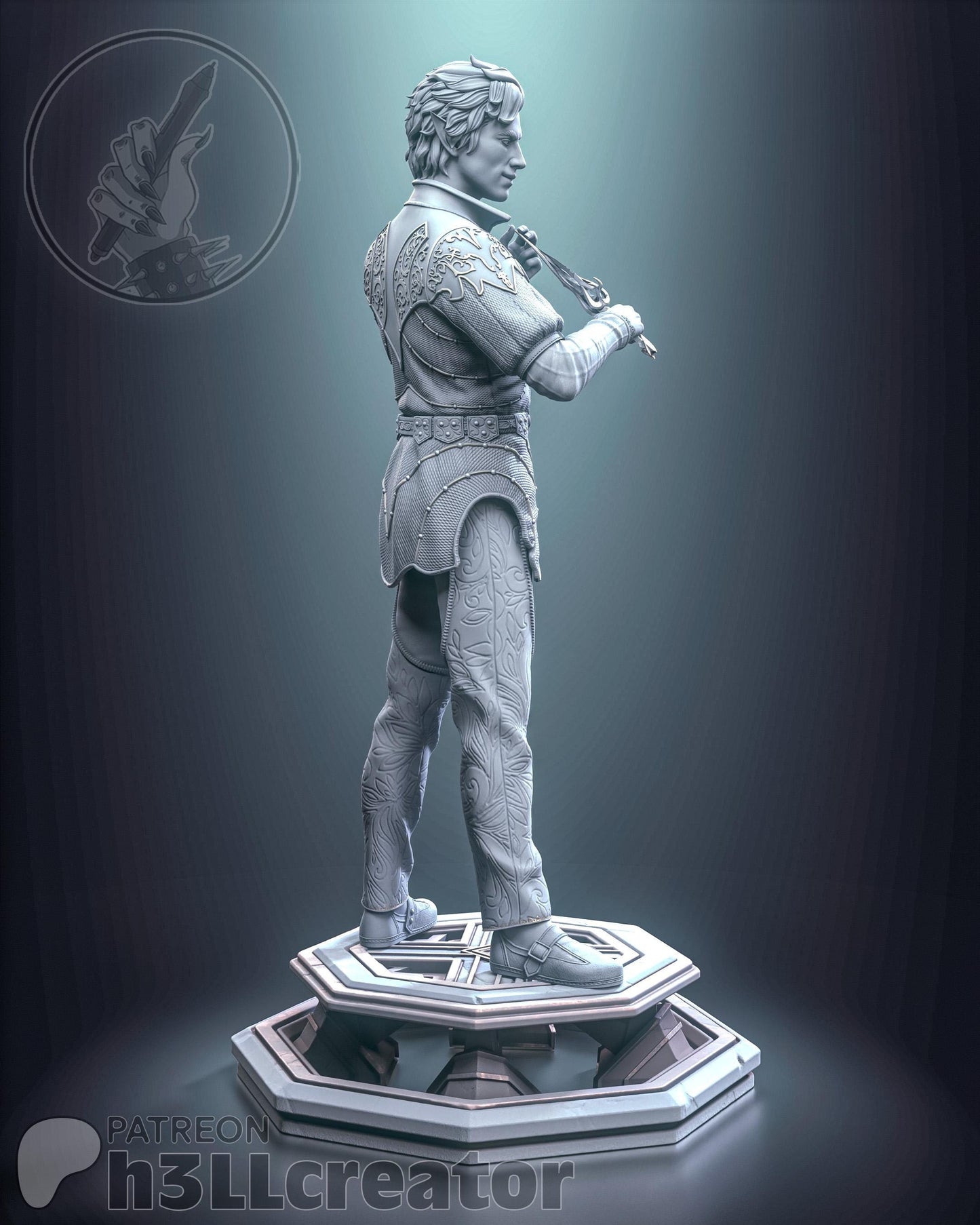 Astarion (Unpainted) | Baldur’s Gate 3 | 1:12 Scale | Resin 3d printed Model | Sculpture to paint