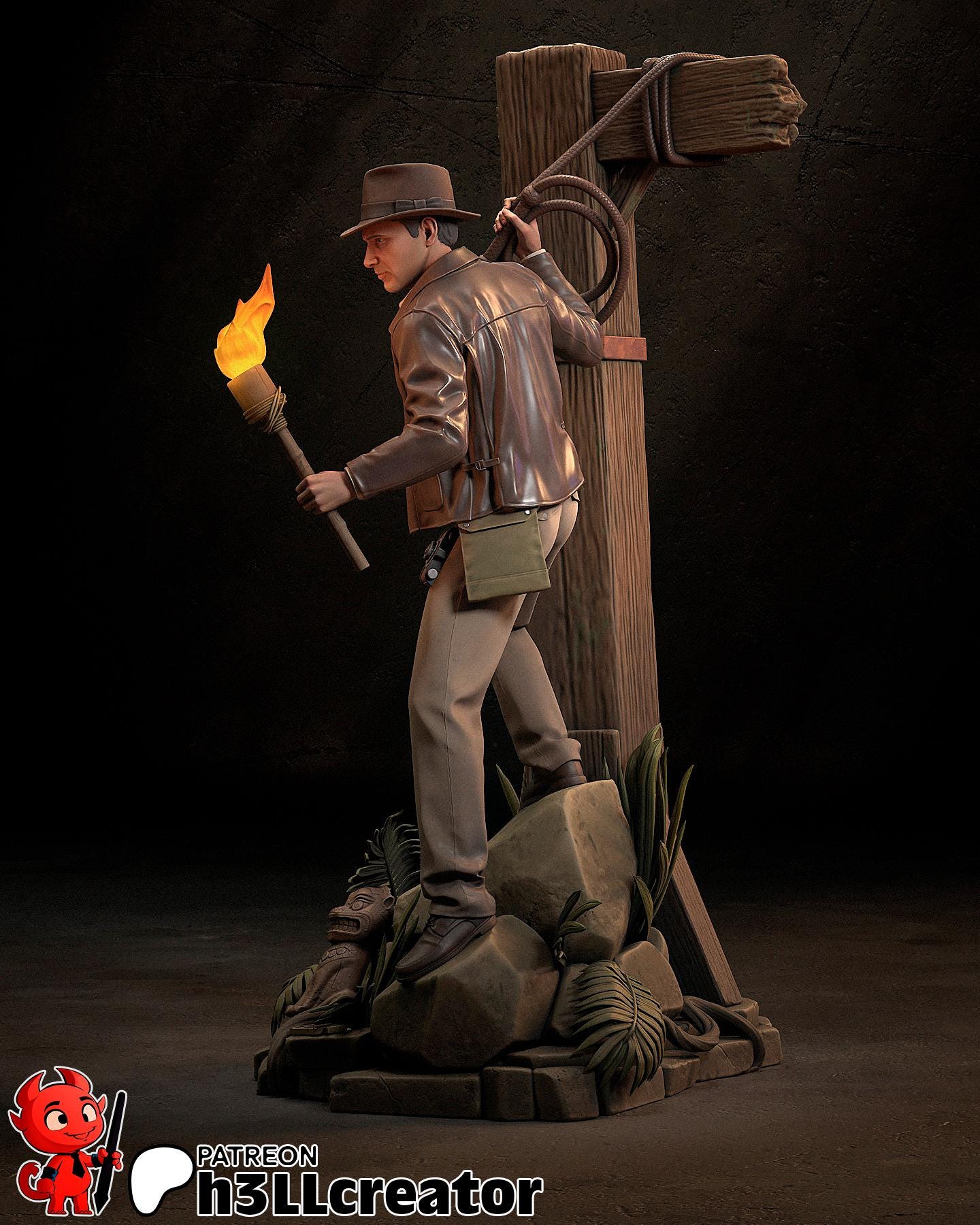 Indiana Jones (Unpainted) | Resin 3d printed Model | DIY kit