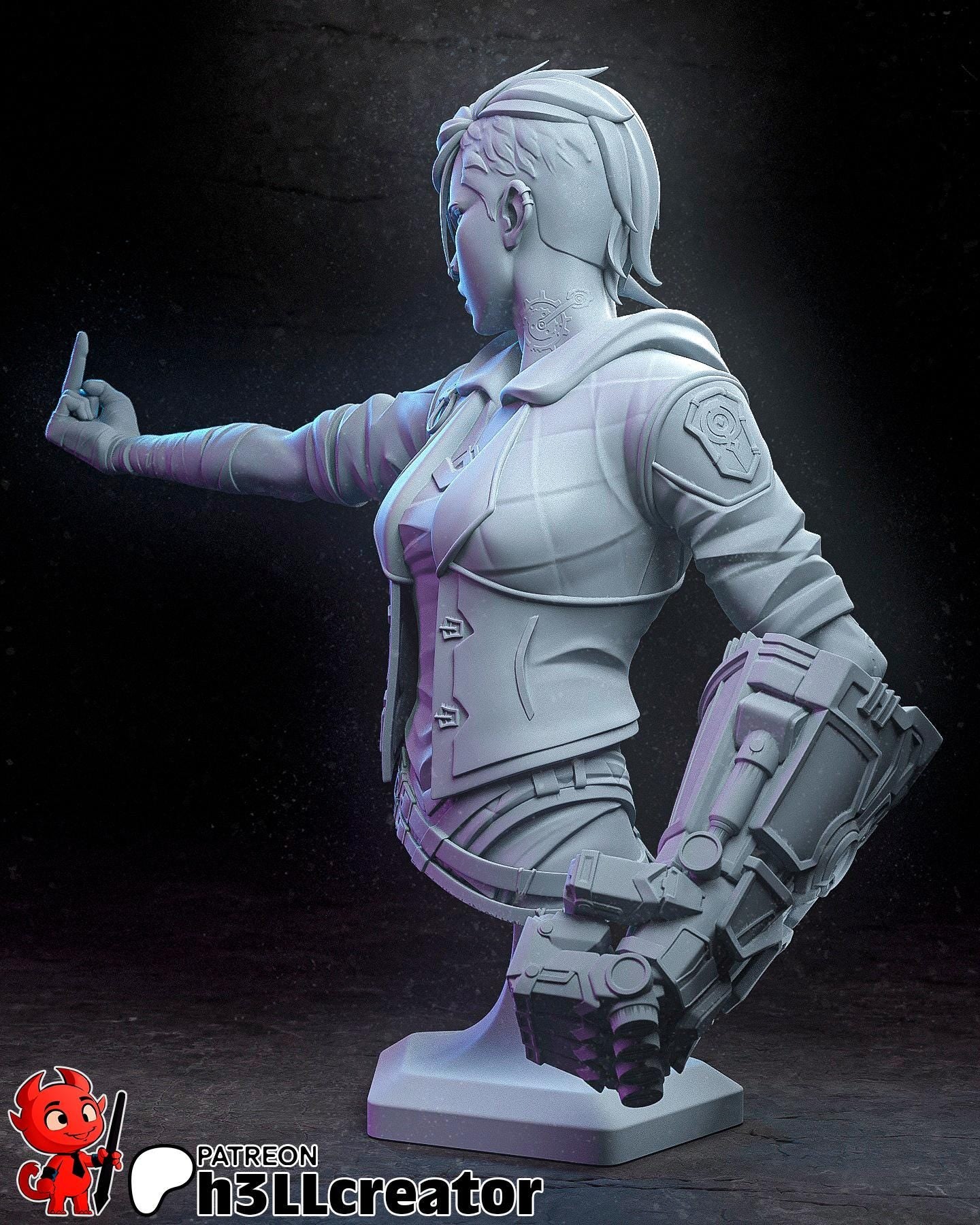 Vi Figure (unpainted) | Arcane | Resin 3D Printed Model | DIY Kit