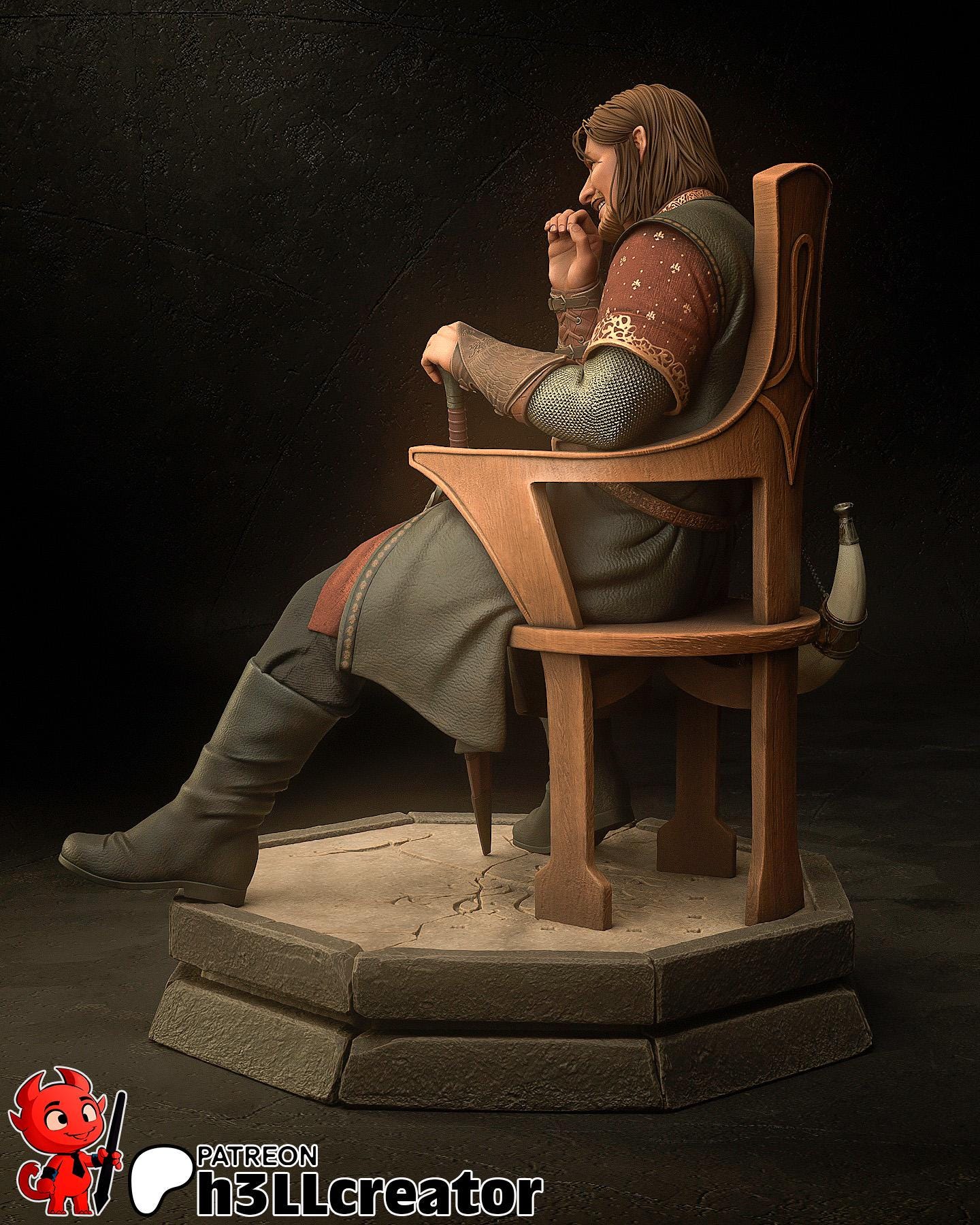 Boromir Figure (Unpainted) | Lord Of The Rings | Resin 3d printed Model | DIY kit