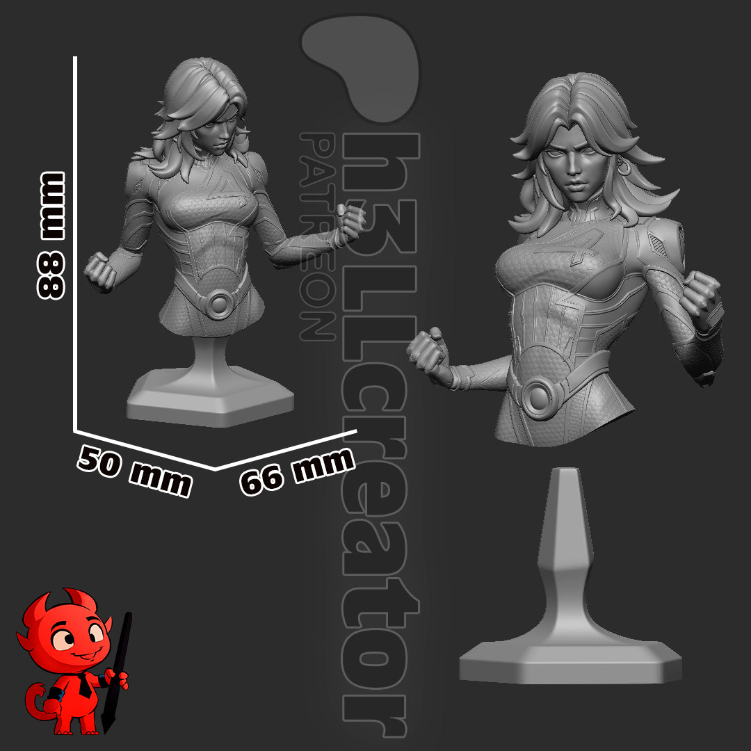Invisible Woman Statue (Unpainted) | Marvel Rivals | Resin 3D Printed Model