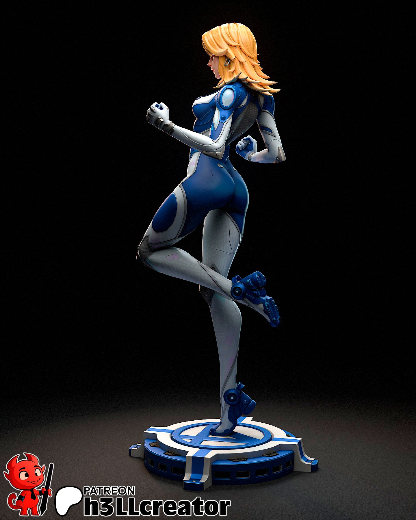 Invisible Woman Statue (Unpainted) | Marvel Rivals | Resin 3D Printed Model