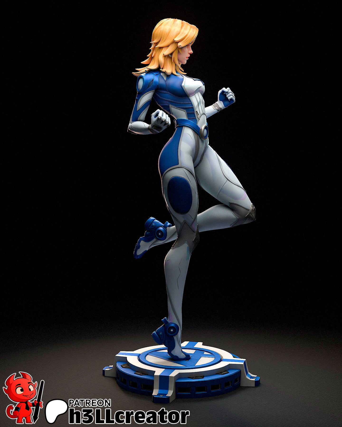 Invisible Woman Statue (Unpainted) | Marvel Rivals | Resin 3D Printed Model