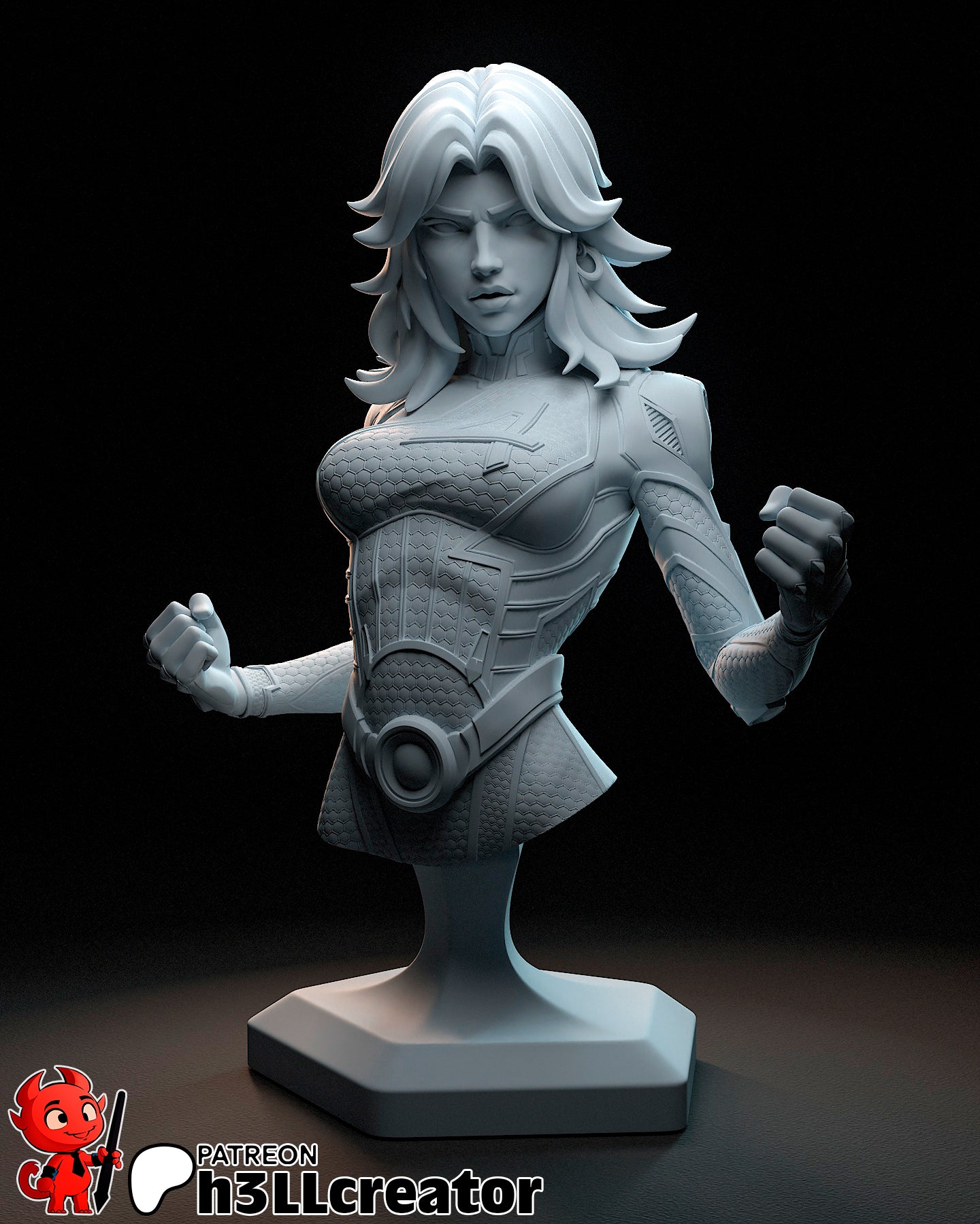 Invisible Woman Statue (Unpainted) | Marvel Rivals | Resin 3D Printed Model