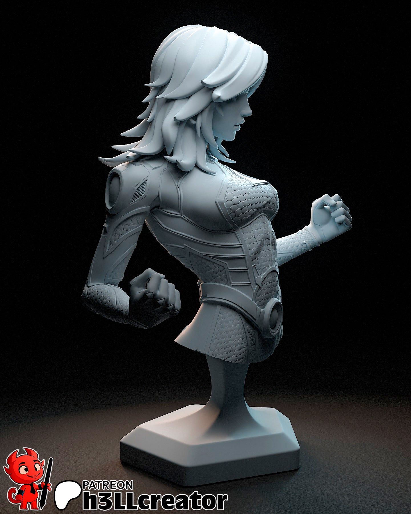 Invisible Woman Statue (Unpainted) | Marvel Rivals | Resin 3D Printed Model