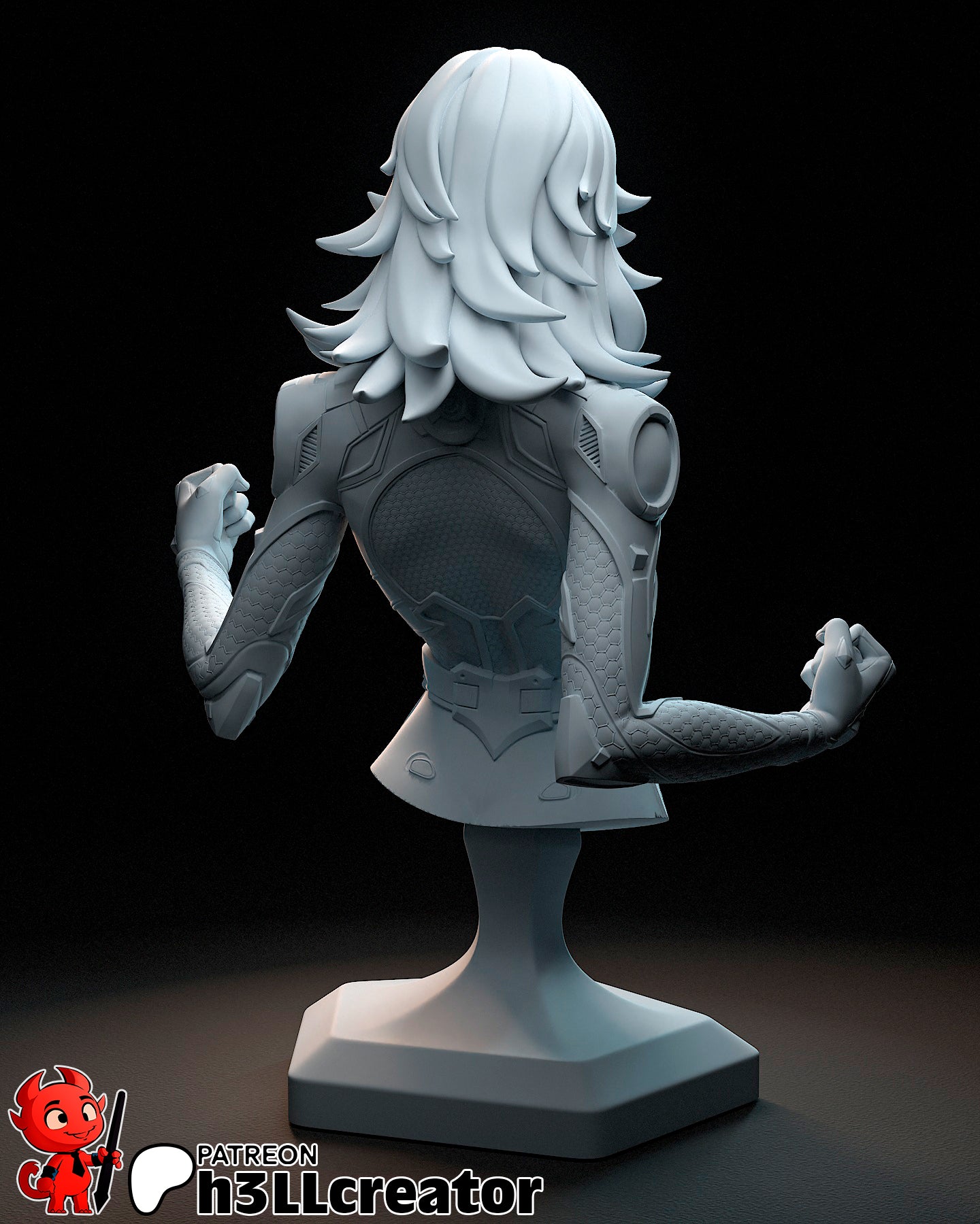 Invisible Woman Statue (Unpainted) | Marvel Rivals | Resin 3D Printed Model
