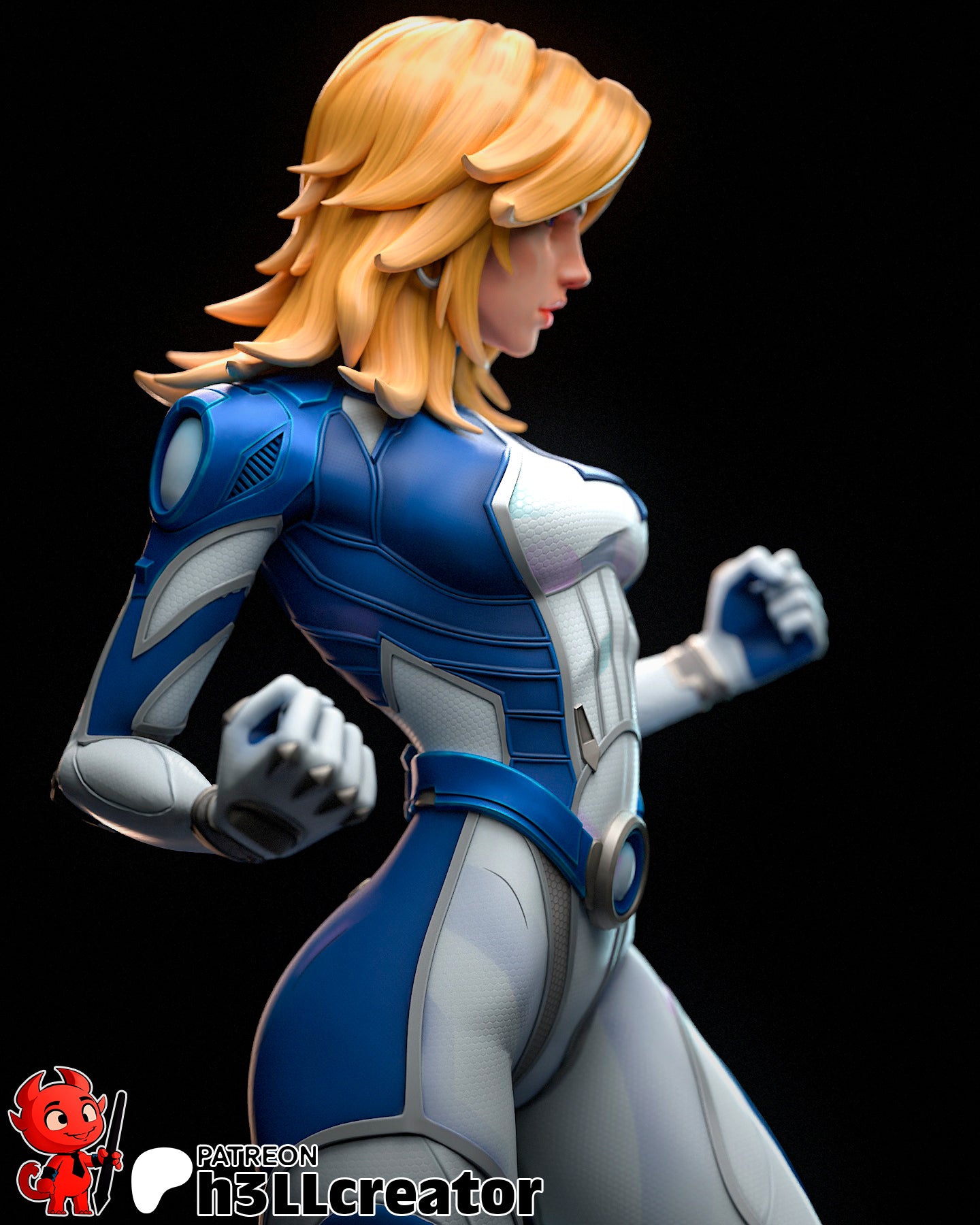 Invisible Woman Statue (Unpainted) | Marvel Rivals | Resin 3D Printed Model