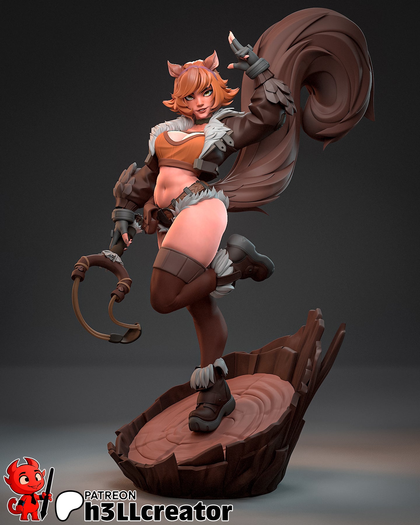 Squirrel Girl Statue (Unpainted) | Marvel Rivals | Resin 3D Printed Model