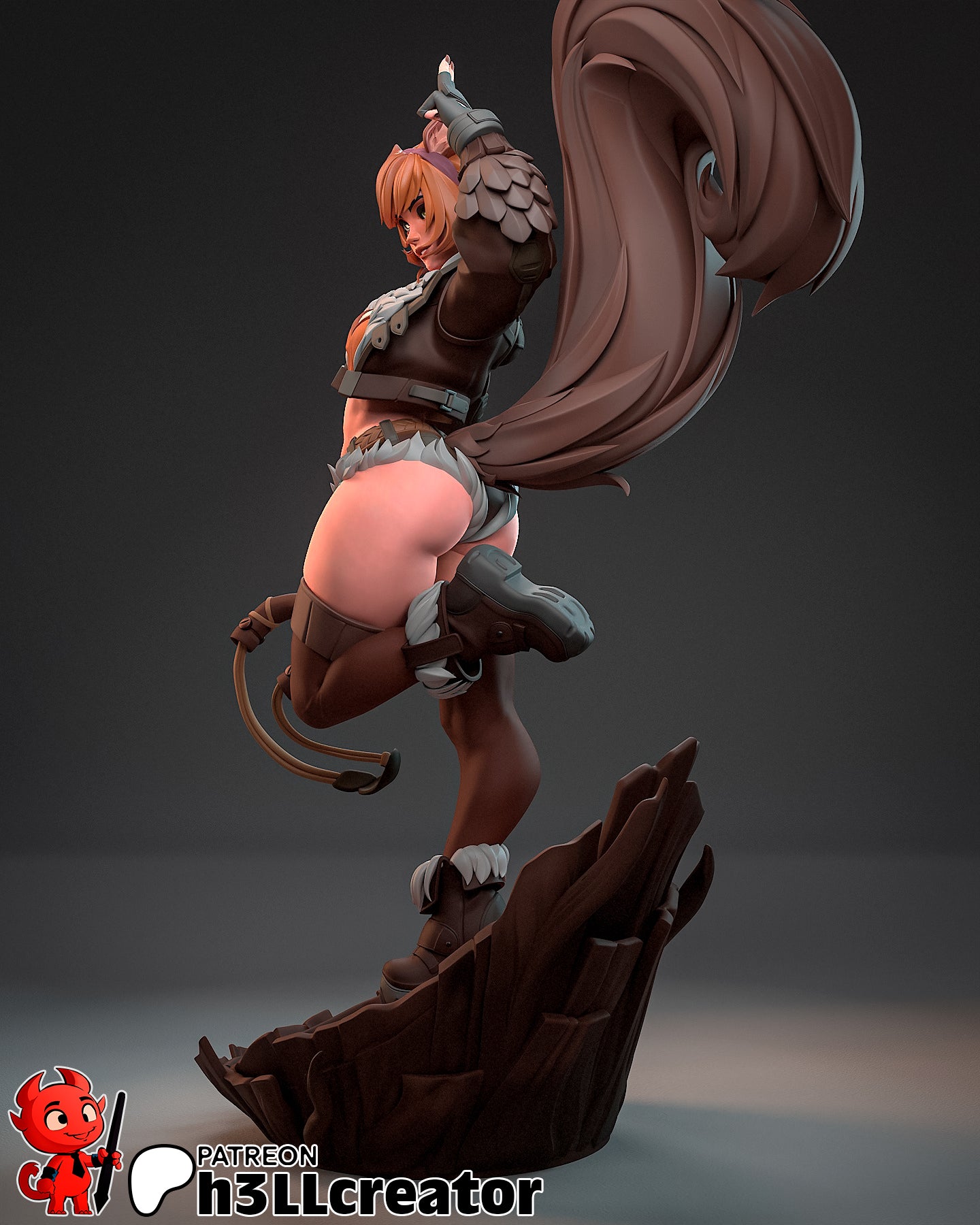 Squirrel Girl Statue (Unpainted) | Marvel Rivals | Resin 3D Printed Model