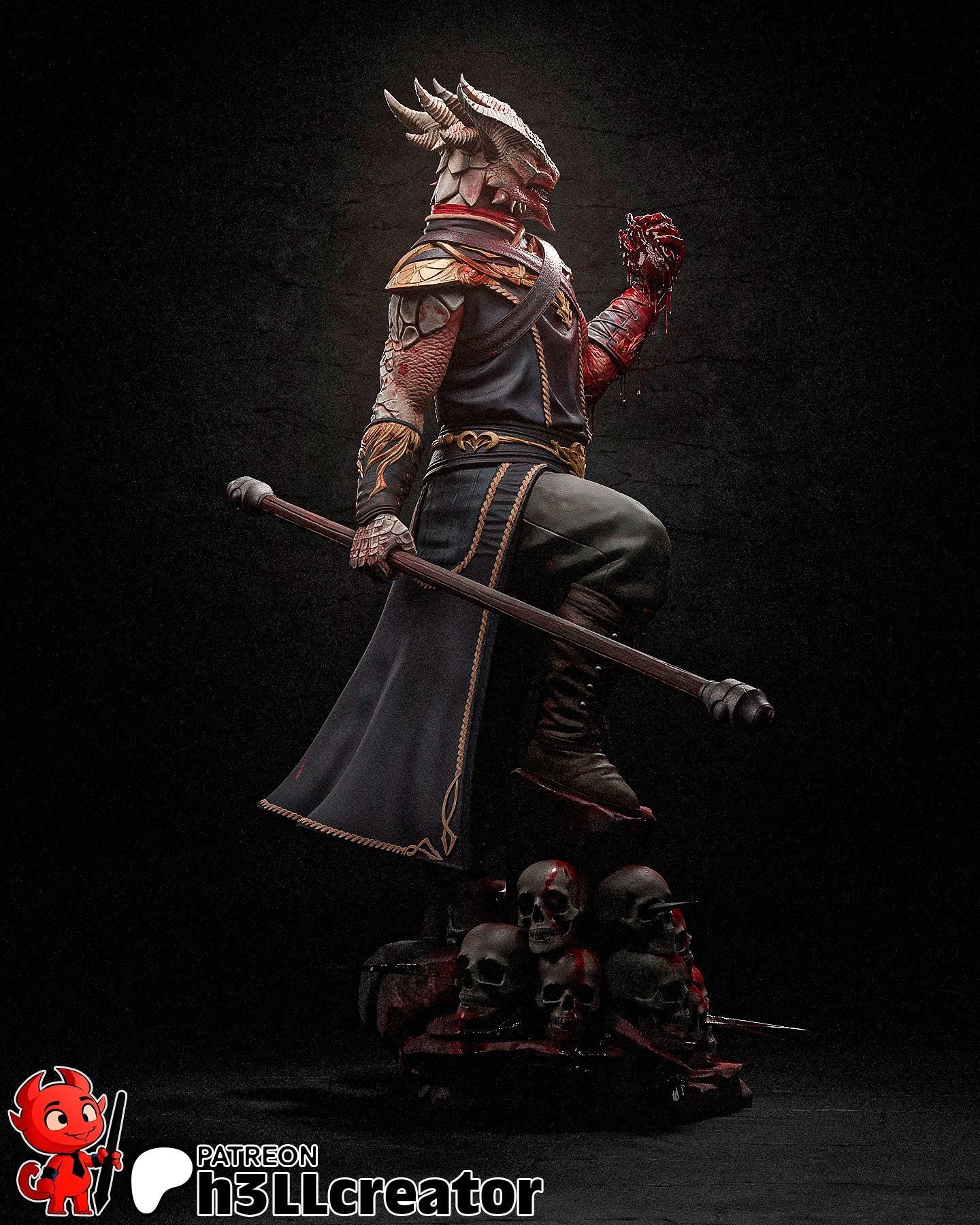 Dark Urge (Unpainted) | Baldur’s Gate 3 | 1:12 Scale | Resin 3d printed Model | DIY kit