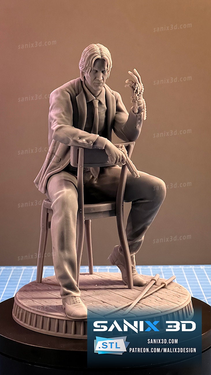 John Wick Figure (Unpainted) | Baba Yaga | Resin 3d printed Model | DIY kit