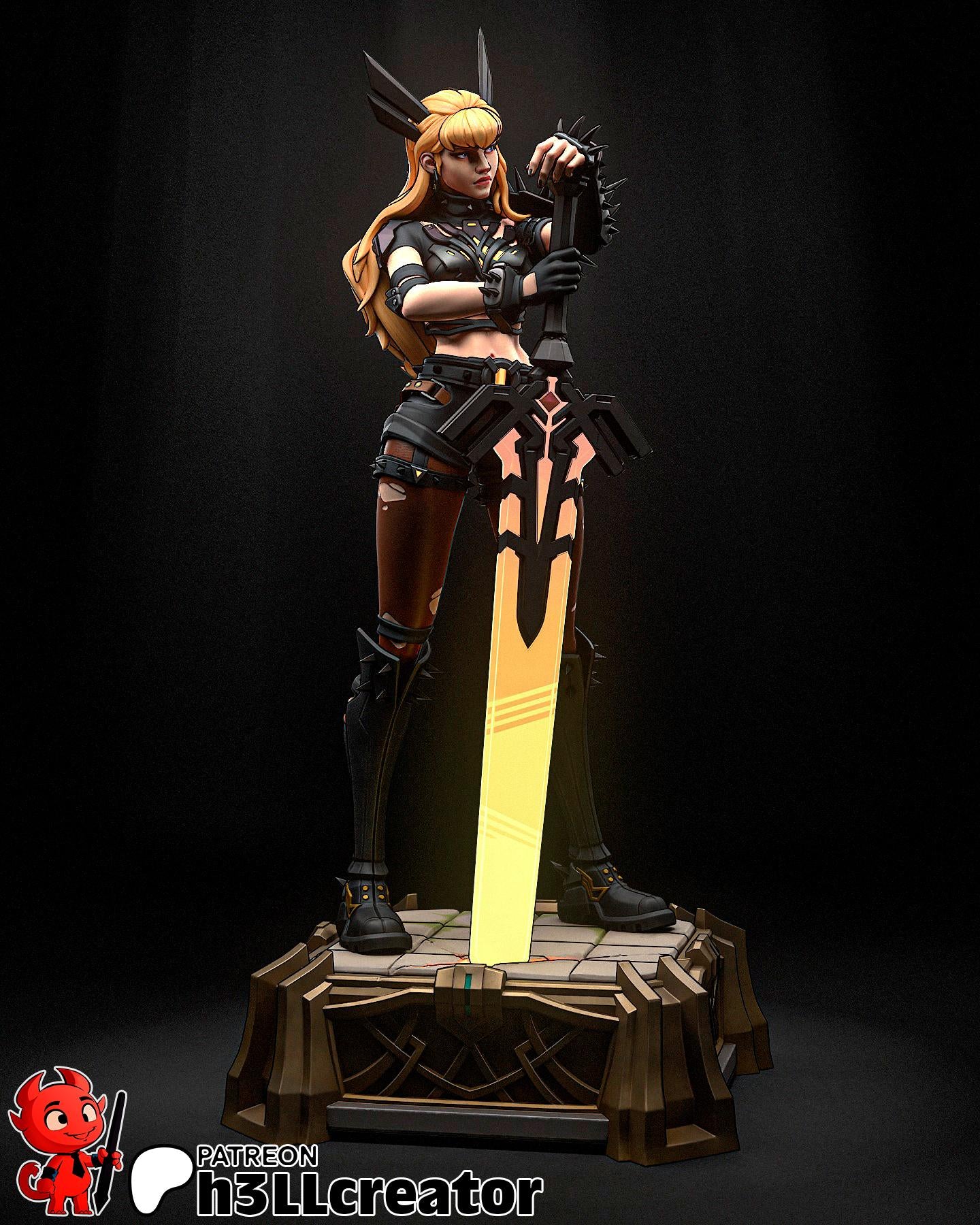 Magik statue (Unpainted) | Marvel Rivals | Resin 3D Printed Model