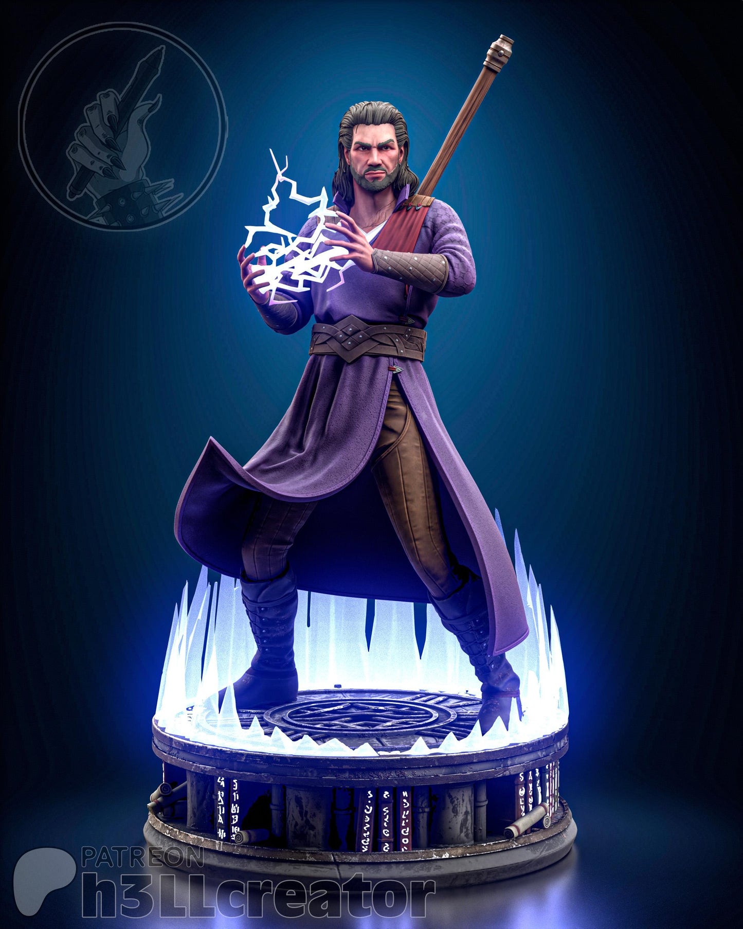 Gale | Baldur’s Gate 3 | 1:12 Scale | Resin 3d printed Model | Sculpture to paint