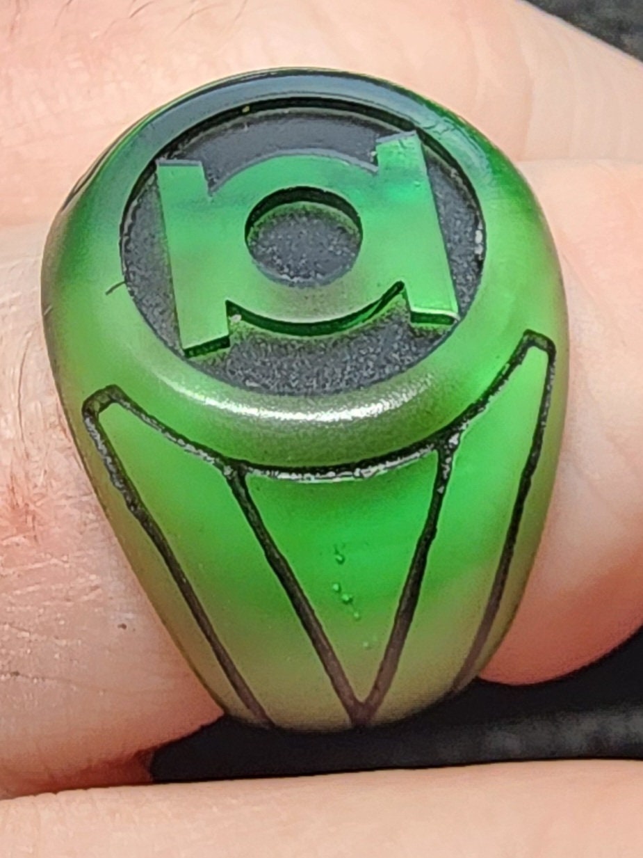 3D Printed Resing Green Lantern Ring