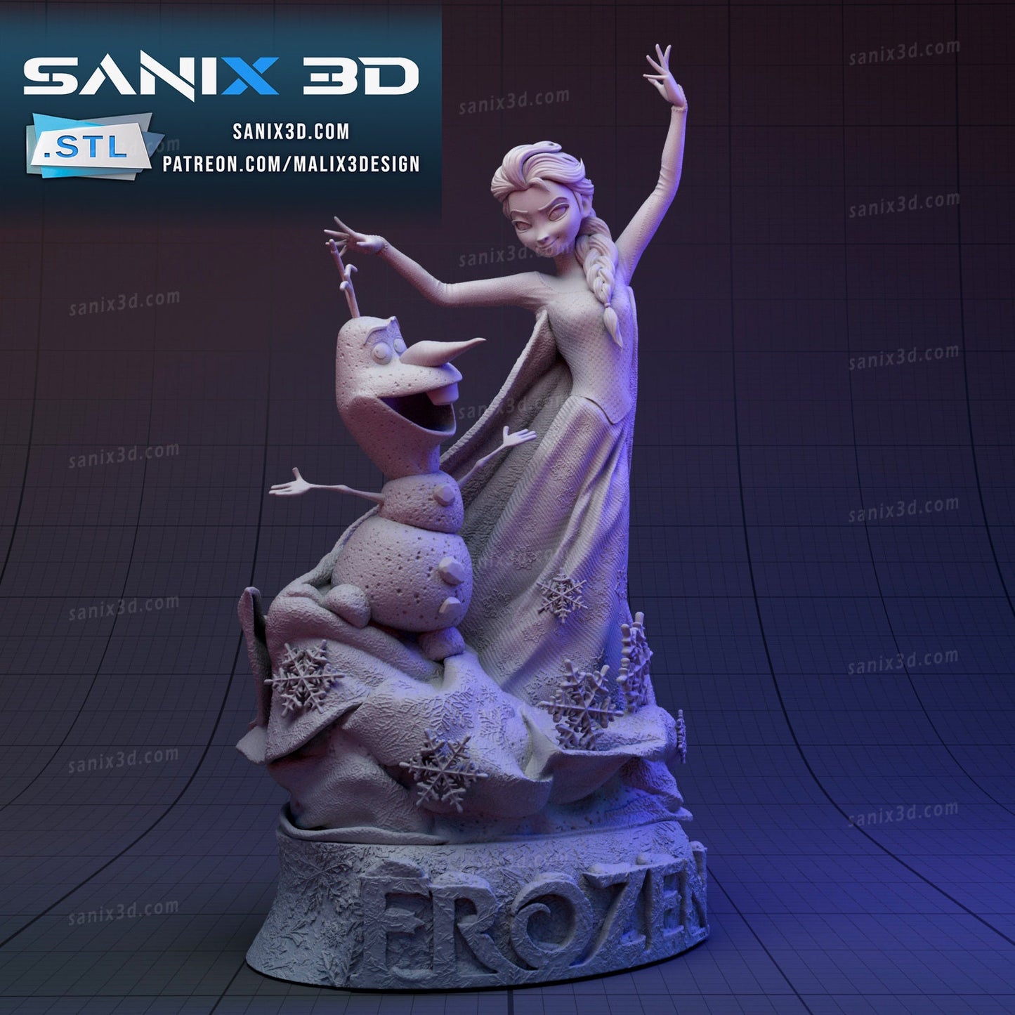 Elsa and Olaf ( FROZEN ) Figure (Unpainted) | Movie | Resin 3d printed Model | DIY kit